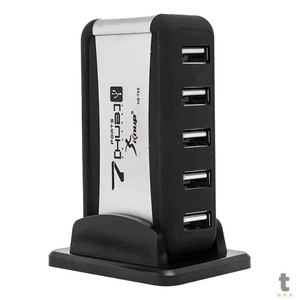 Hub Usb 7 Portas 2.0 High Speed C/Fonte Knup Hb-T68 Truedata